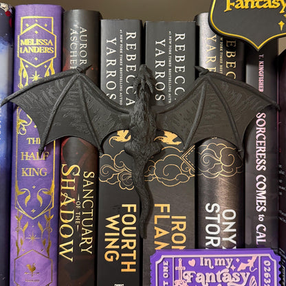 Black dragon book spine hugger