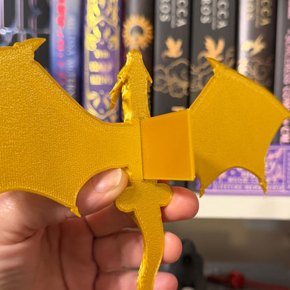 Dragon Book Spine Hugger | Fantasy 3D Printed Bookshelf Decor