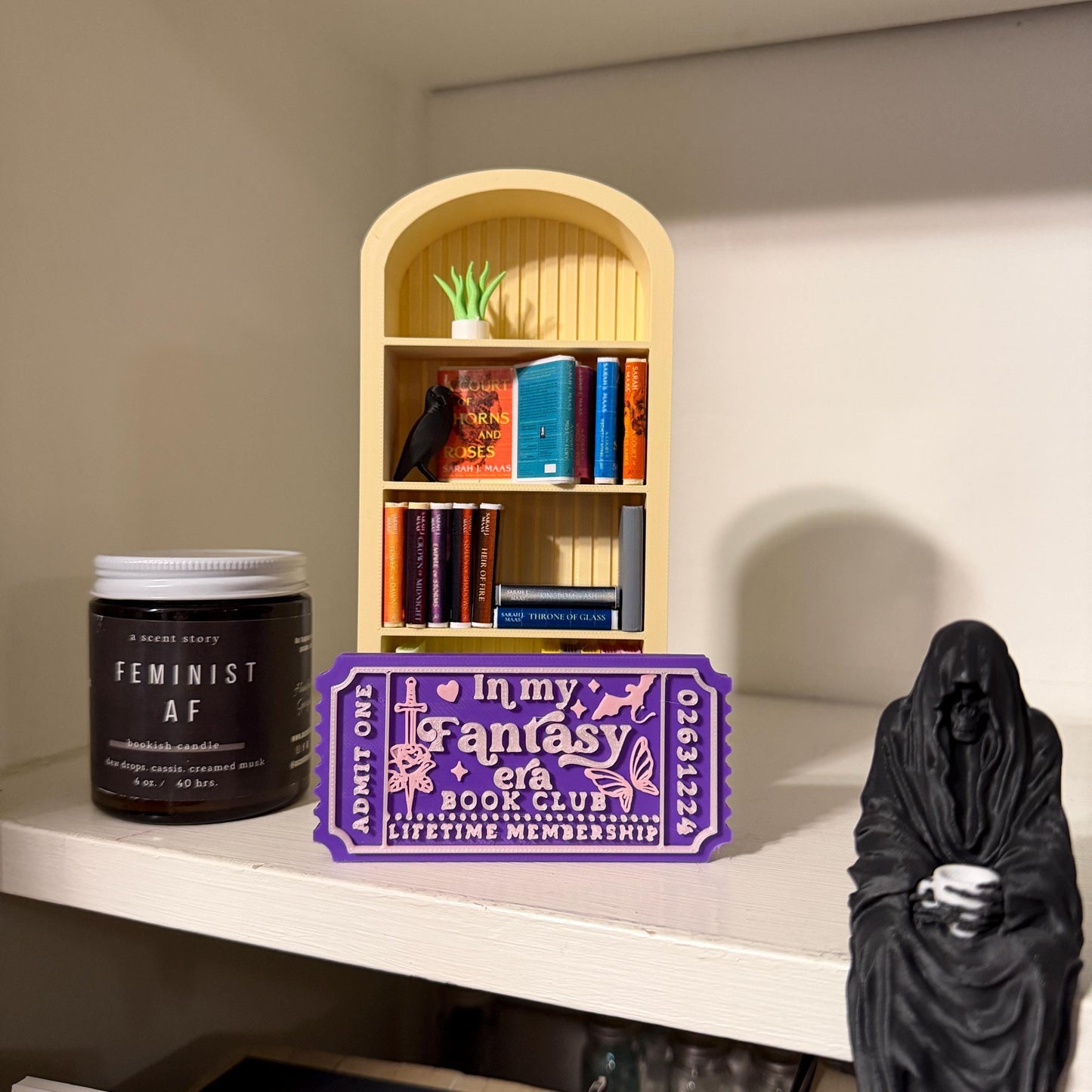 In My Fantasy Era Book Club Ticket Bookshelf Sitter