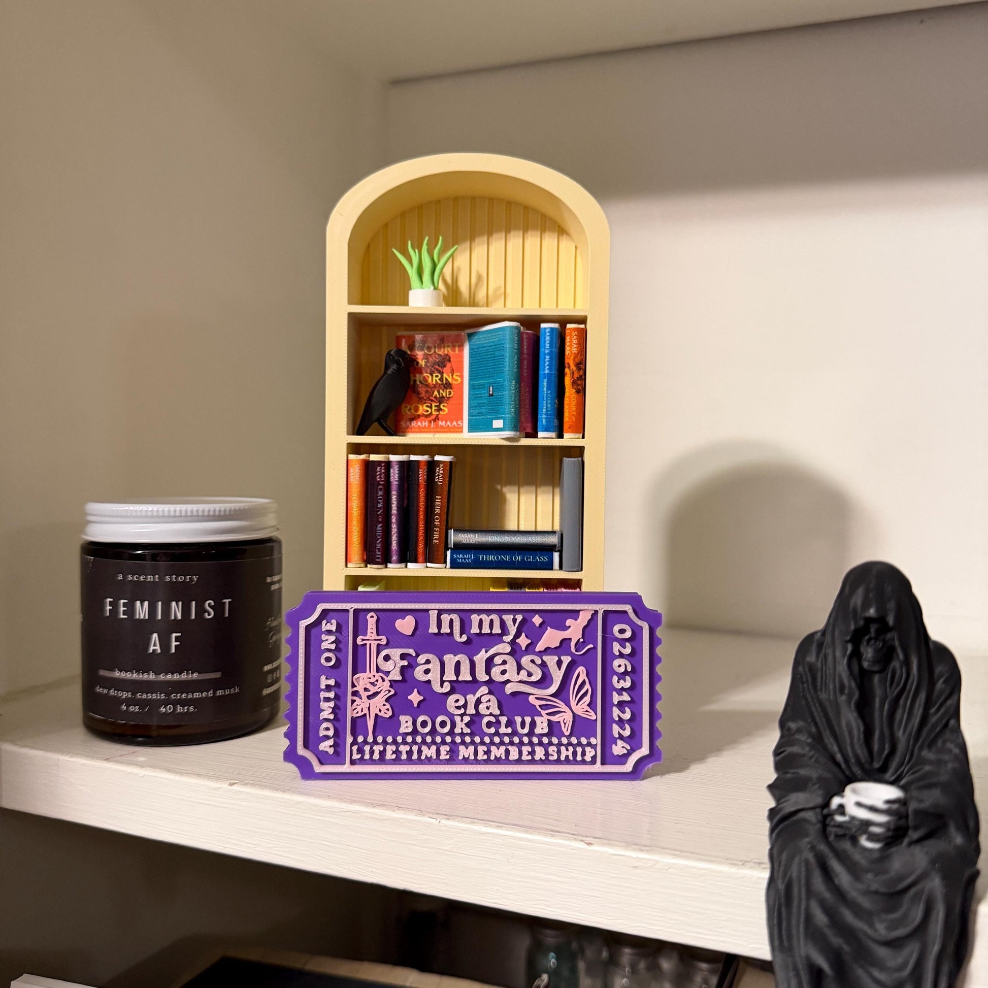 In My Fantasy Era Book Club Ticket Bookshelf Sitter