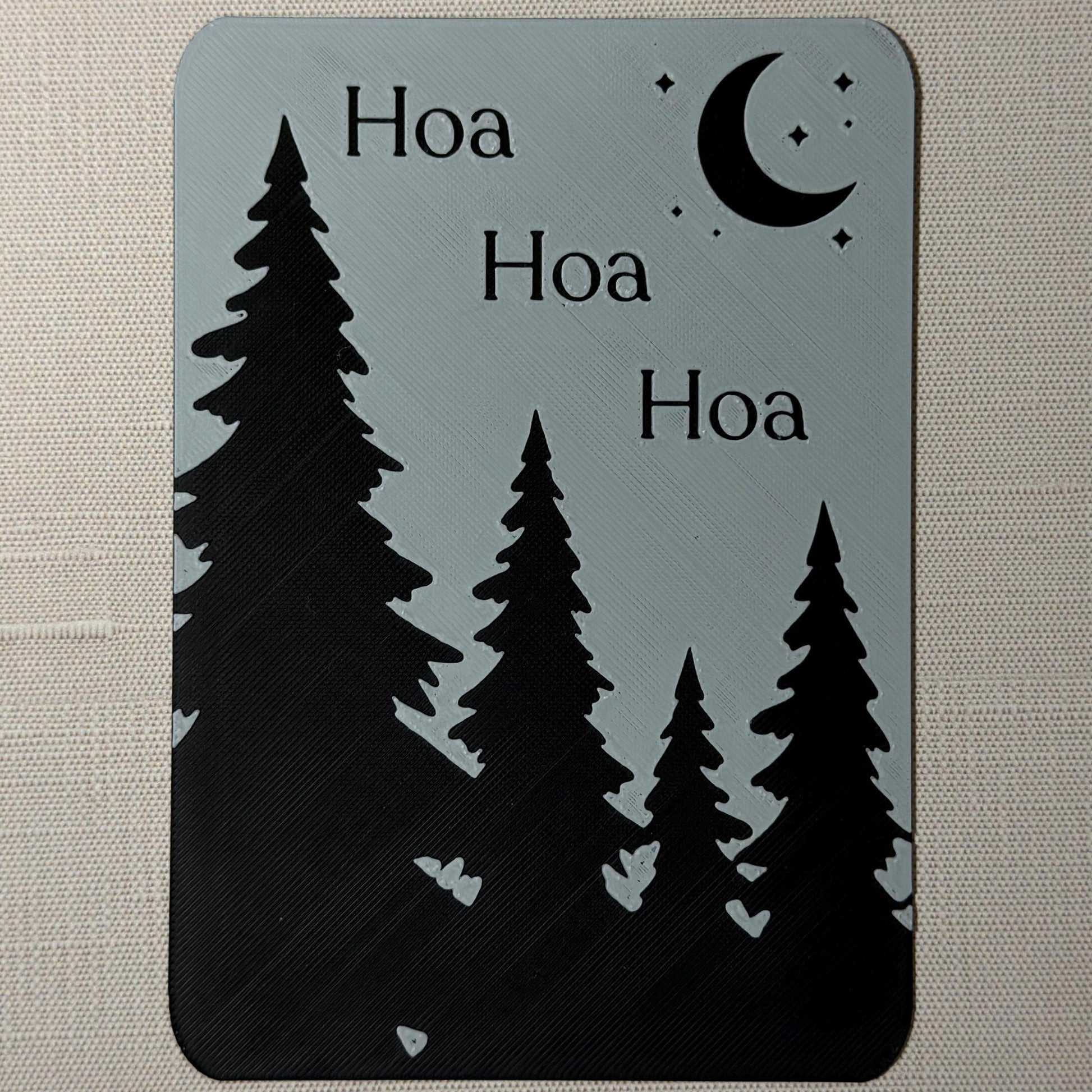 Kindle Case Insert: Forest and Crescent Moon, Hoa Hoa Hoa