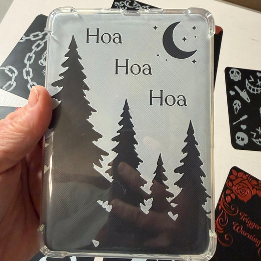 Kindle Case Insert: Forest and Crescent Moon, Hoa Hoa Hoa
