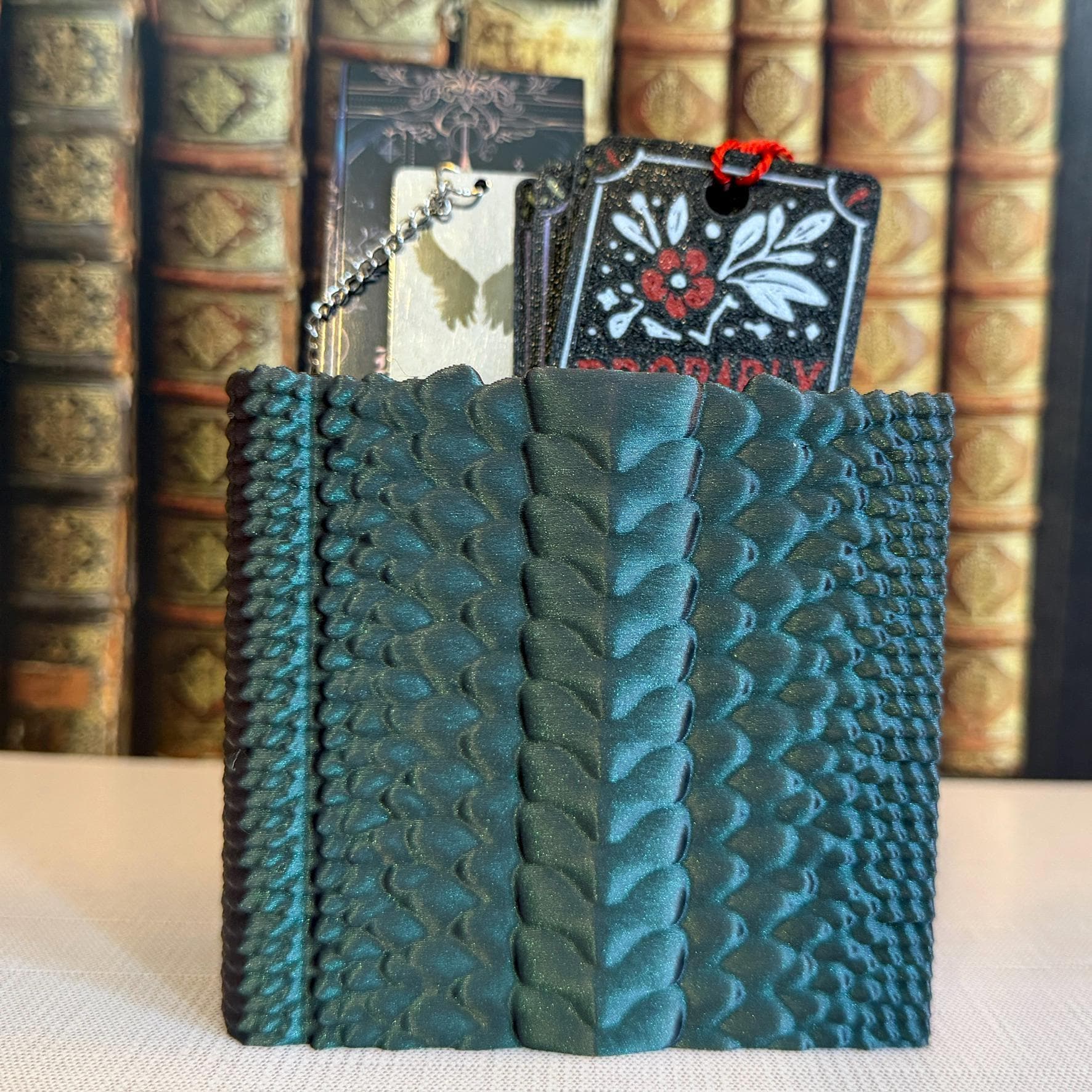 Dragon Scale Book-Shaped Bookmark Holder