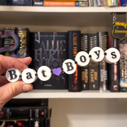 Bat Boys Friendship Bracelet Sign | Fantasy Inspired Bookshelf Sitter
