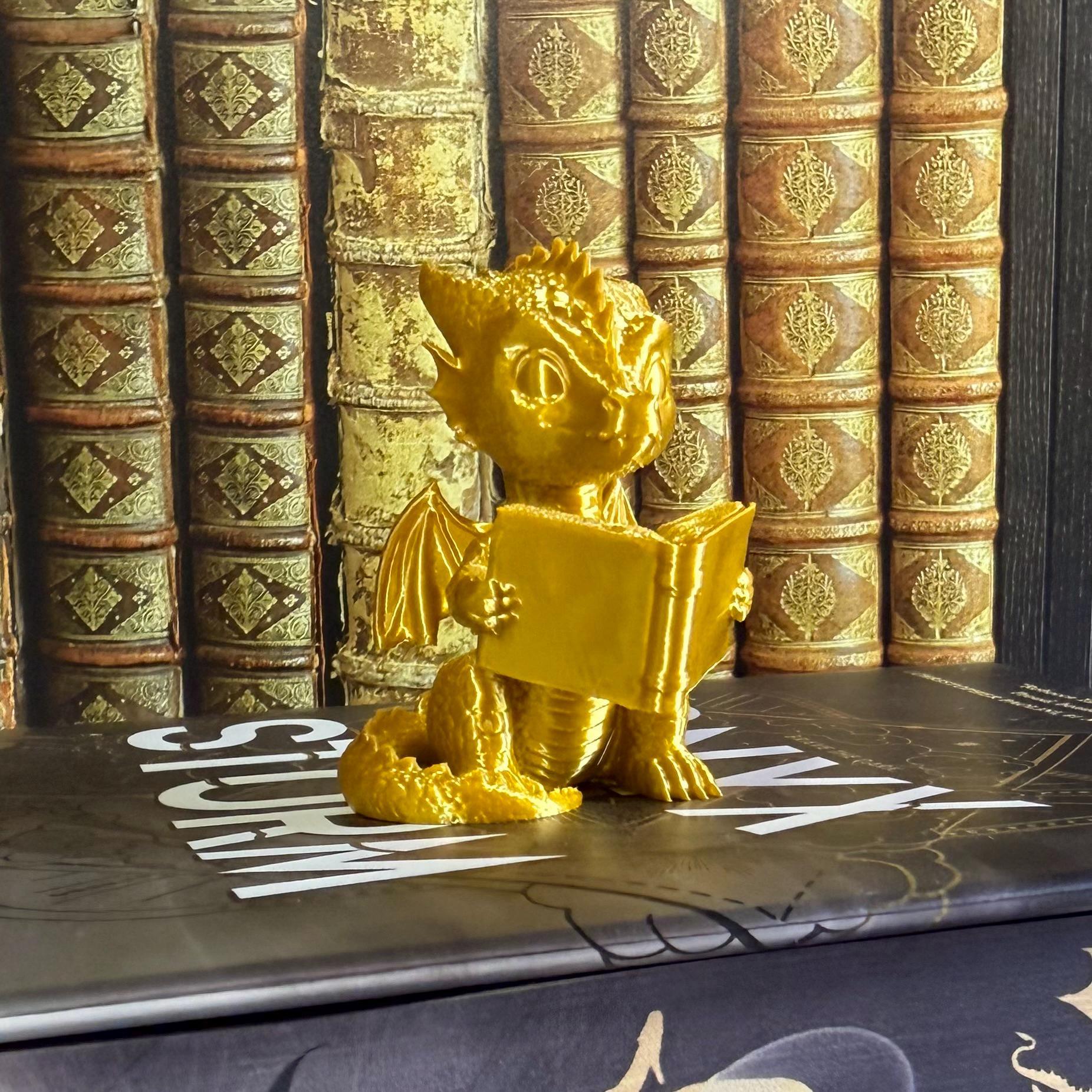 Baby Dragon Shelf Sitter | Fantasy Inspired Bookshelf Decor