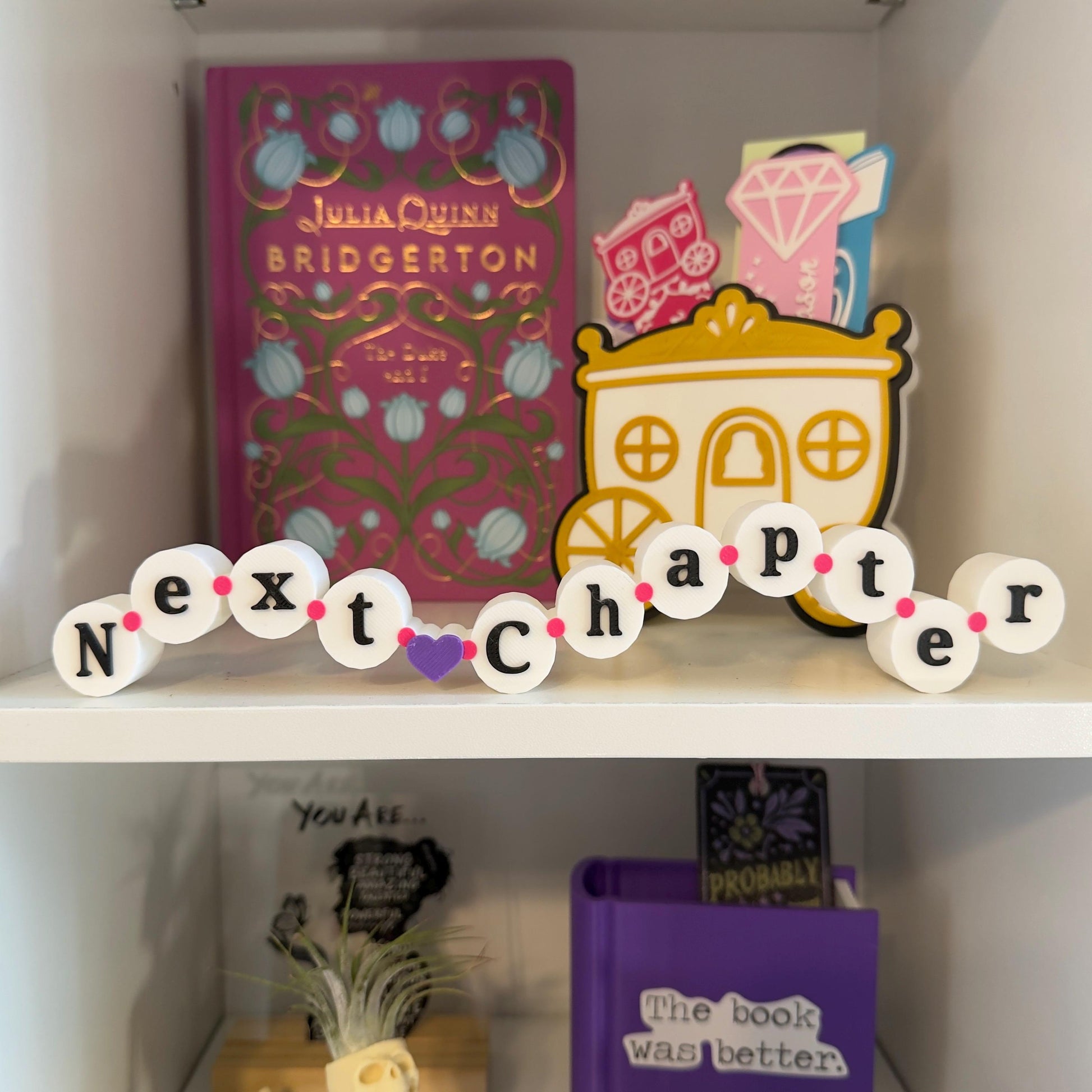 Next Chapter Friendship Bracelet Sign | Bookshelf Sitter
