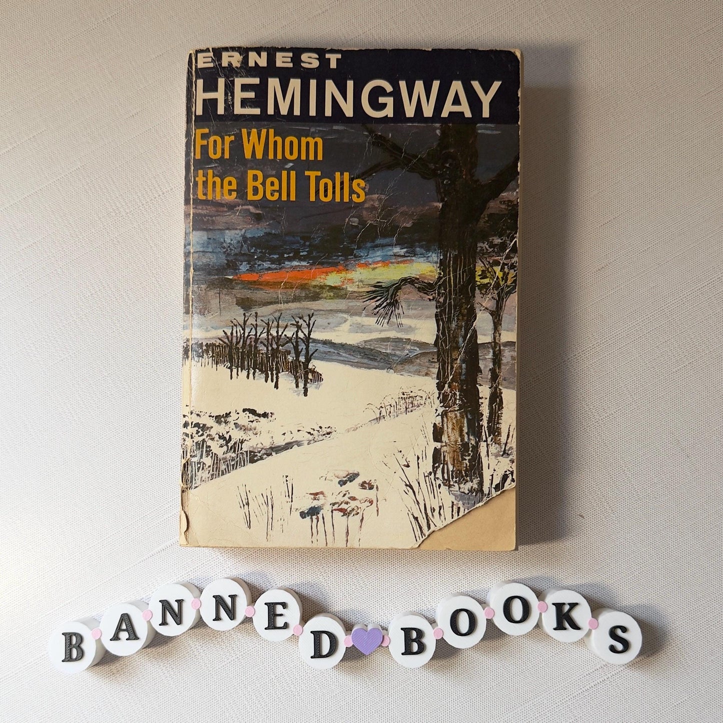 Banned Books Friendship Bracelet Sign | Bookshelf Sitter
