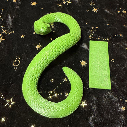 Snake Book Spine Hugger Shelf Decor | Dark Fantasy Library Accessory | Magnetic Serpent Art