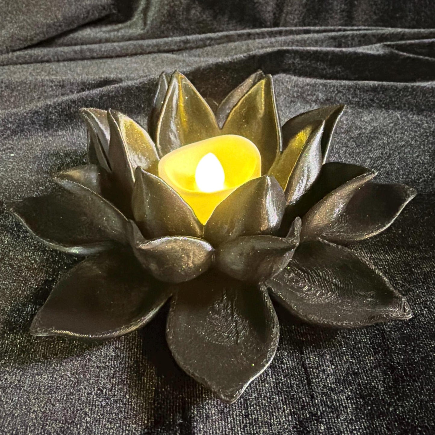 Lotus Flower Tealight Holder | Floral Bookshelf Decor | Cozy Reading Nook