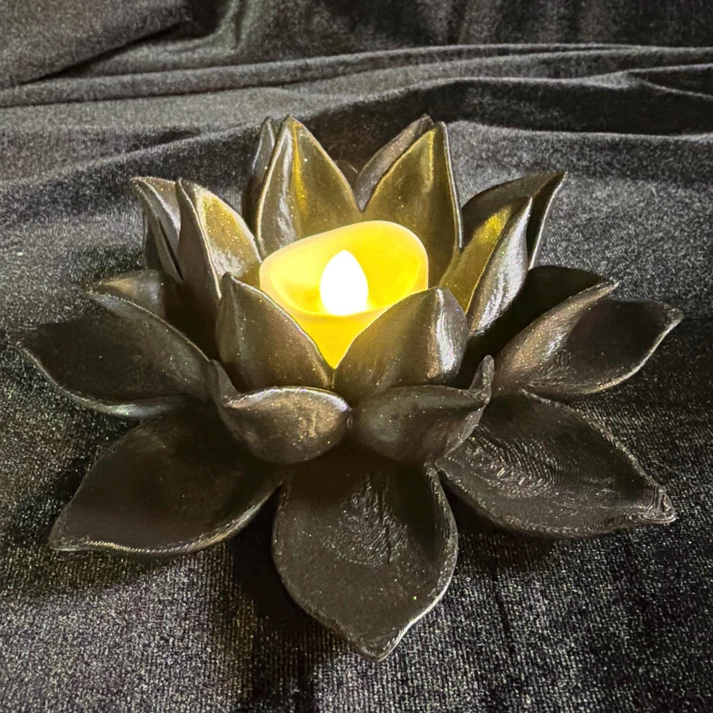 Lotus Flower Tealight Holder | Floral Bookshelf Decor | Cozy Reading Nook