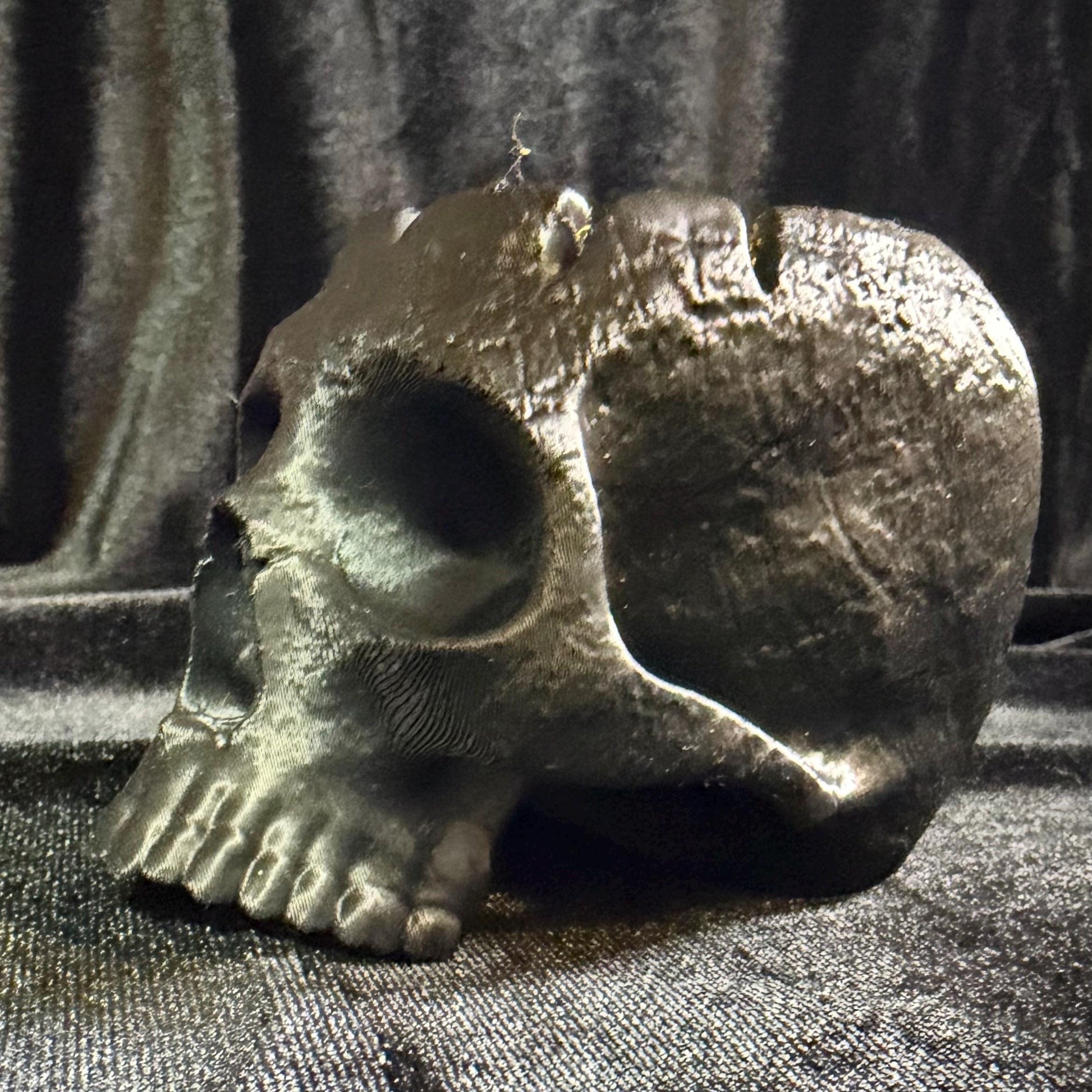Gothic Skull Tealight Holder | Dark Academia Bookshelf Decor