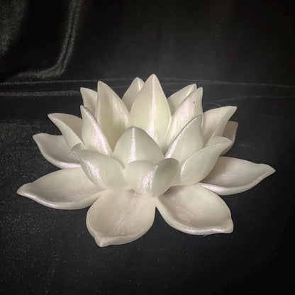 Lotus Flower Tealight Holder | Floral Bookshelf Decor | Cozy Reading Nook