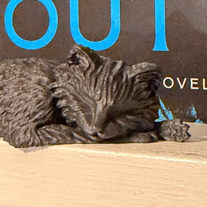Sleeping Cat Perchling Shelf Sitter | Witch Familiar Library Decor | Bookish Pet