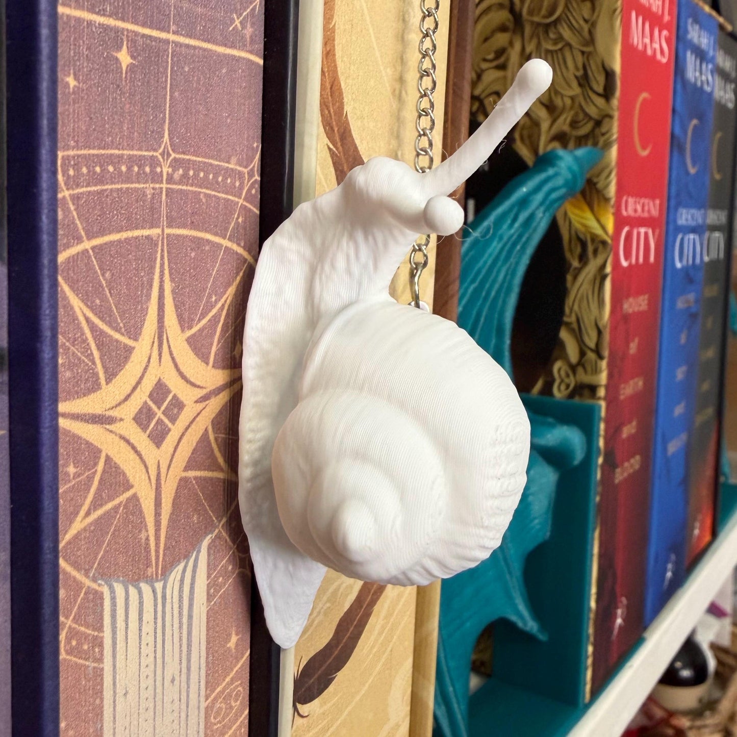 Snail Book Spine Hugger Shelf Decor | Cottagecore Dark Academia Accessory | Magnetic Wall Art