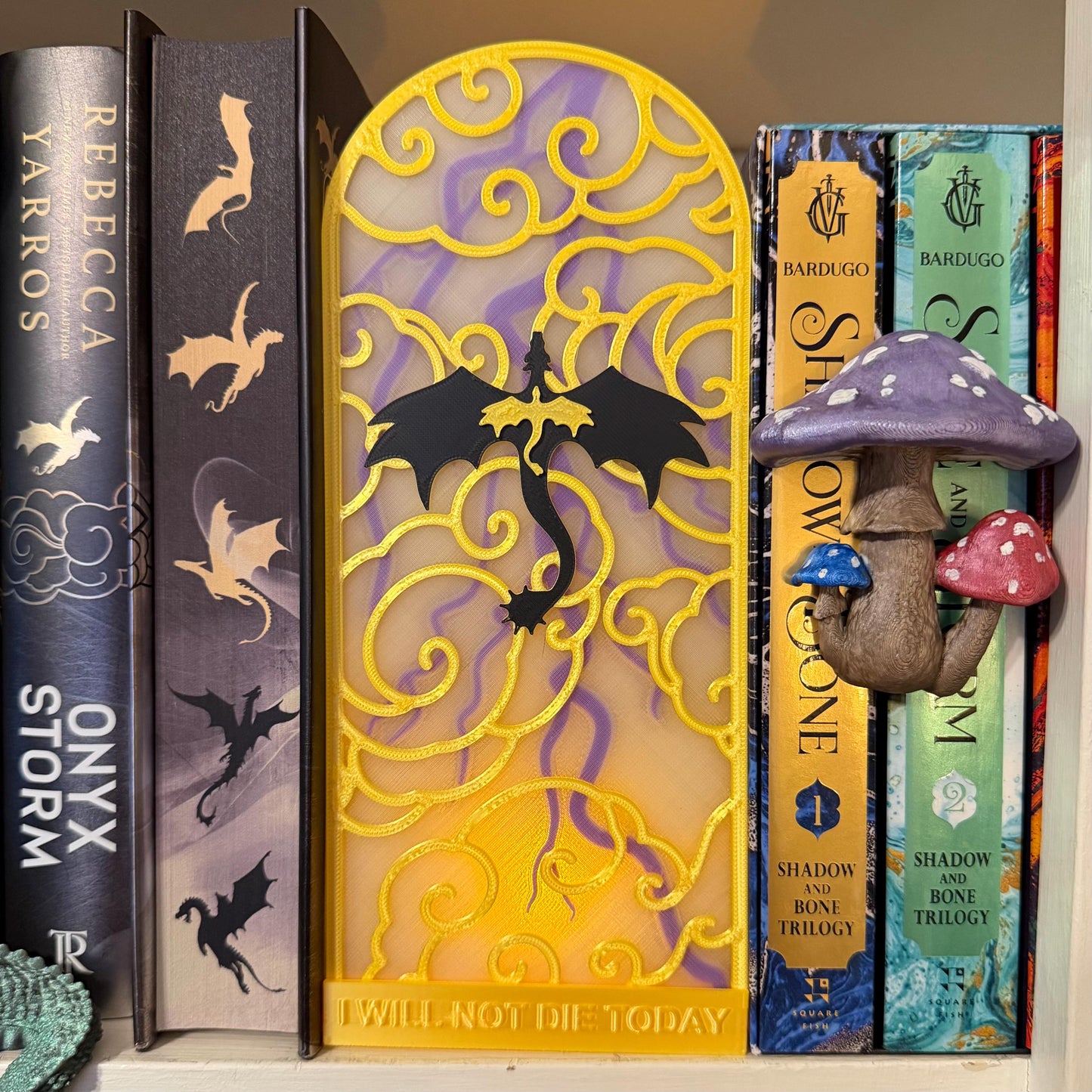 Dragon Duo Tealight Holder and Book Nook | Dragon Romantasy Bookshelf Decor