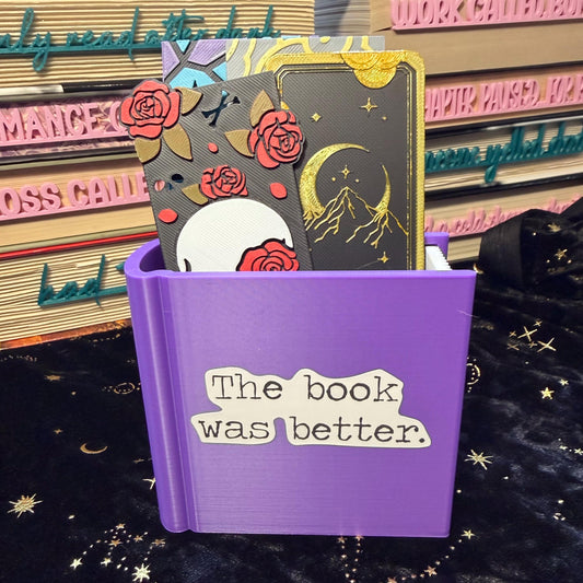 Book Shaped Bookmark Holder | 3D Printed Library Accessory | Desk Decor for Readers