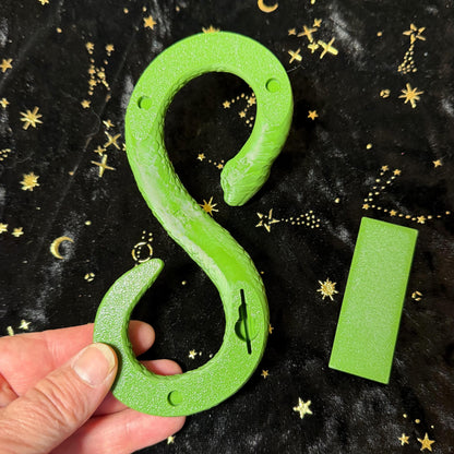 Snake Book Spine Hugger Shelf Decor | Dark Fantasy Library Accessory | Magnetic Serpent Art