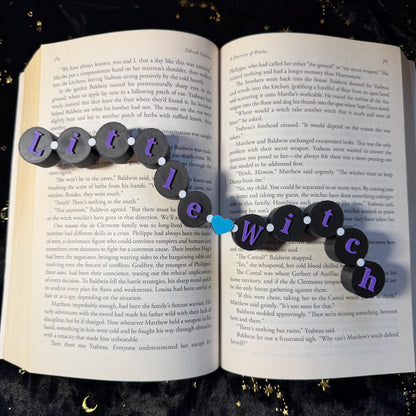 Little Witch Friendship Bracelet Sign | Fantasy Inspired Bookish Decor | Shelf Sitter