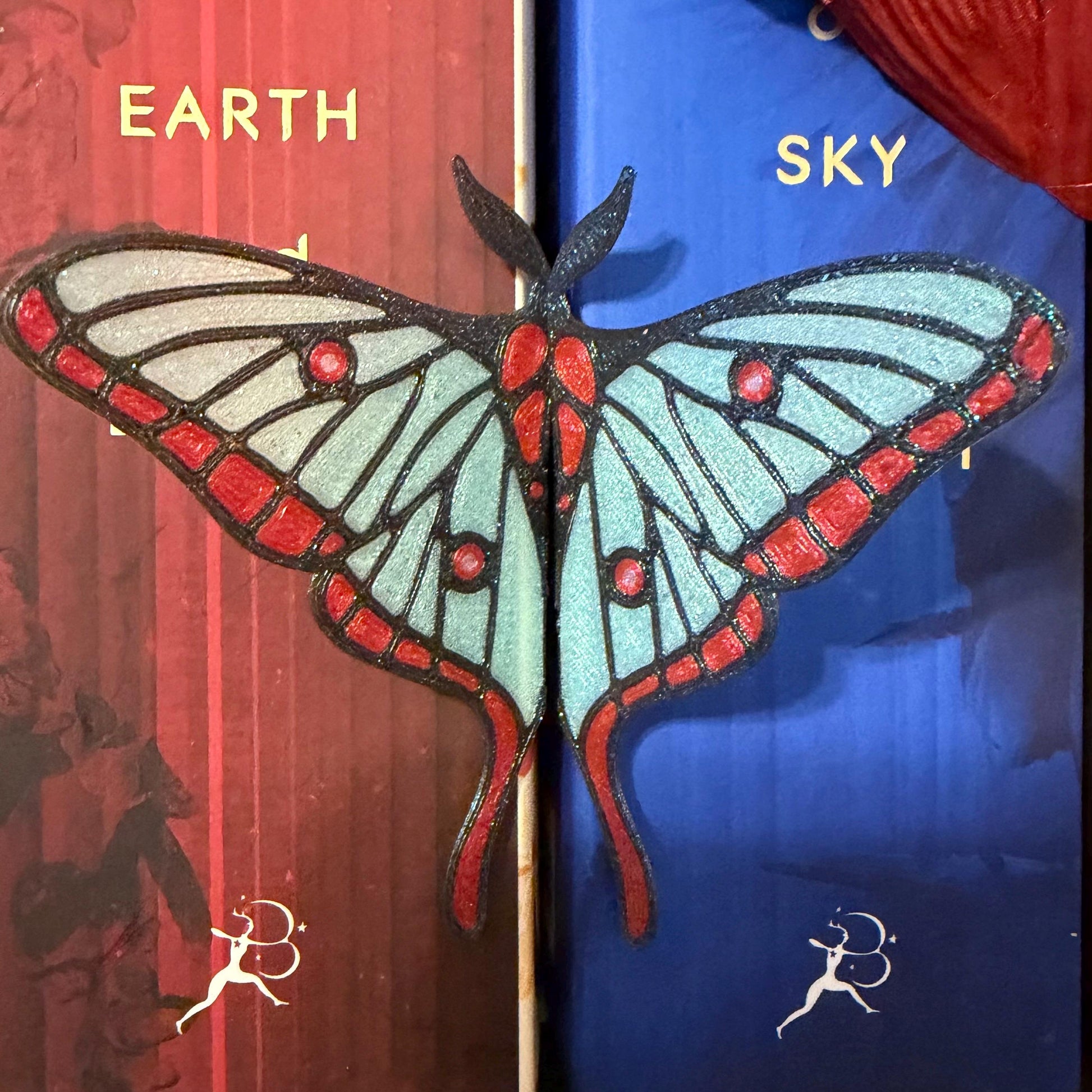 Spanish Moon Moth Folding Bookmark and Spine Hugger