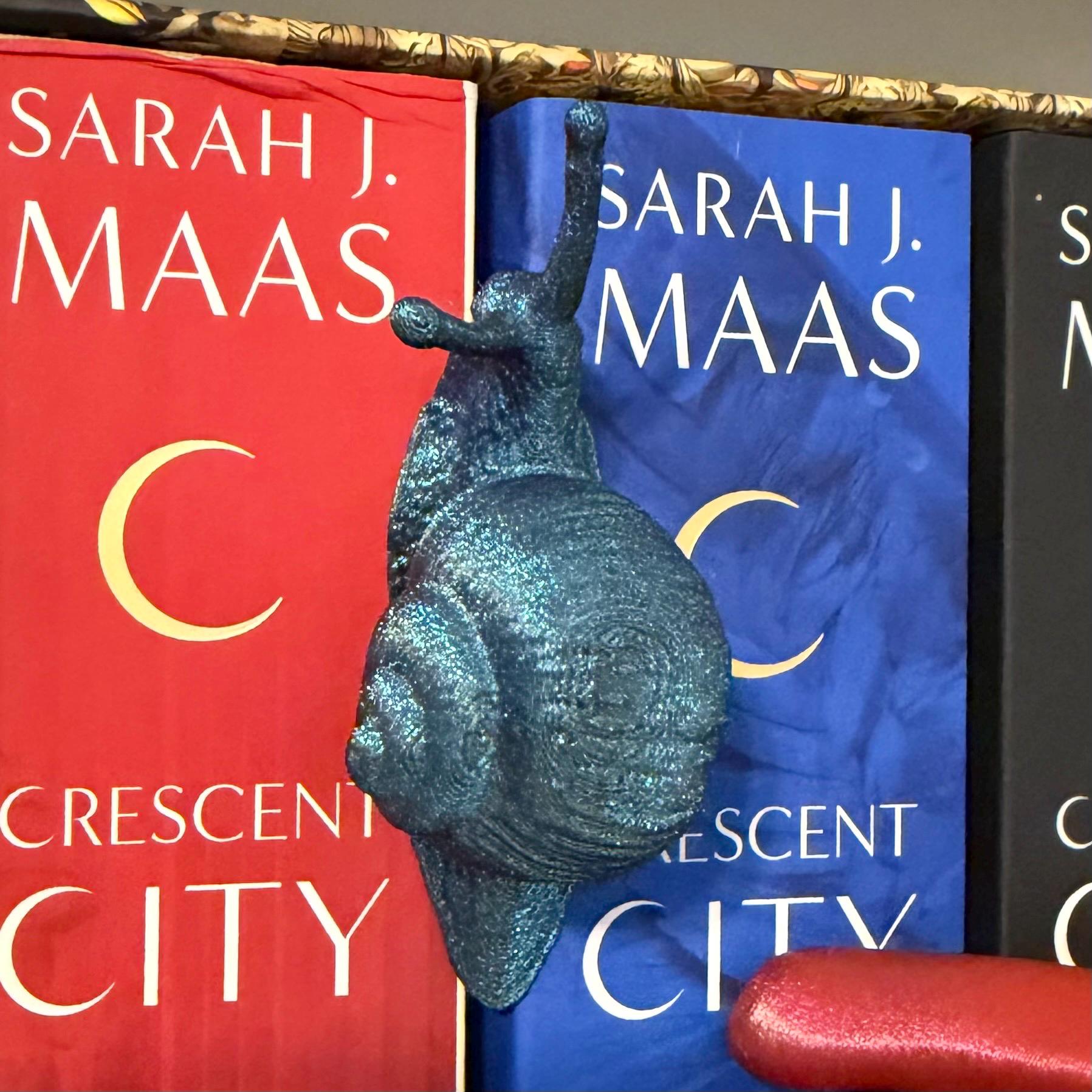 Snail Book Spine Hugger Shelf Decor | Cottagecore Dark Academia Accessory | Magnetic Wall Art