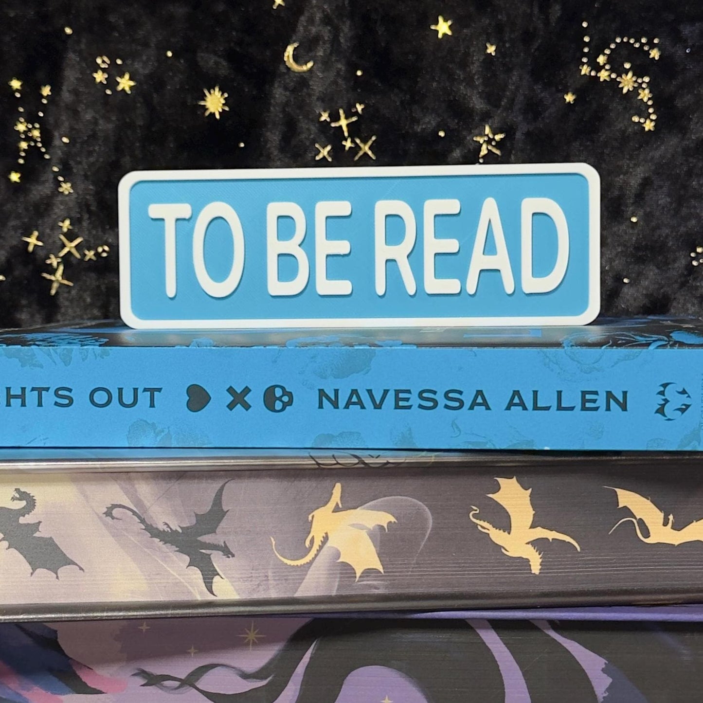 To Be Read Sign Shelf Sitter | TBR Bookshelf Decor | Bookish Desk Nameplate
