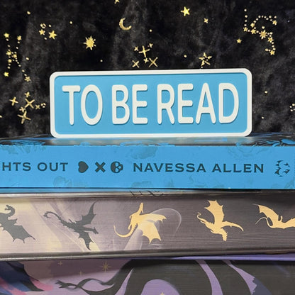 To Be Read Sign Shelf Sitter | TBR Bookshelf Decor | Bookish Desk Nameplate