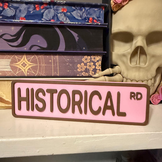 Historical Rd Street Sign Shelf Sitter | Historical Fiction Decor | Bookish Desk Nameplate