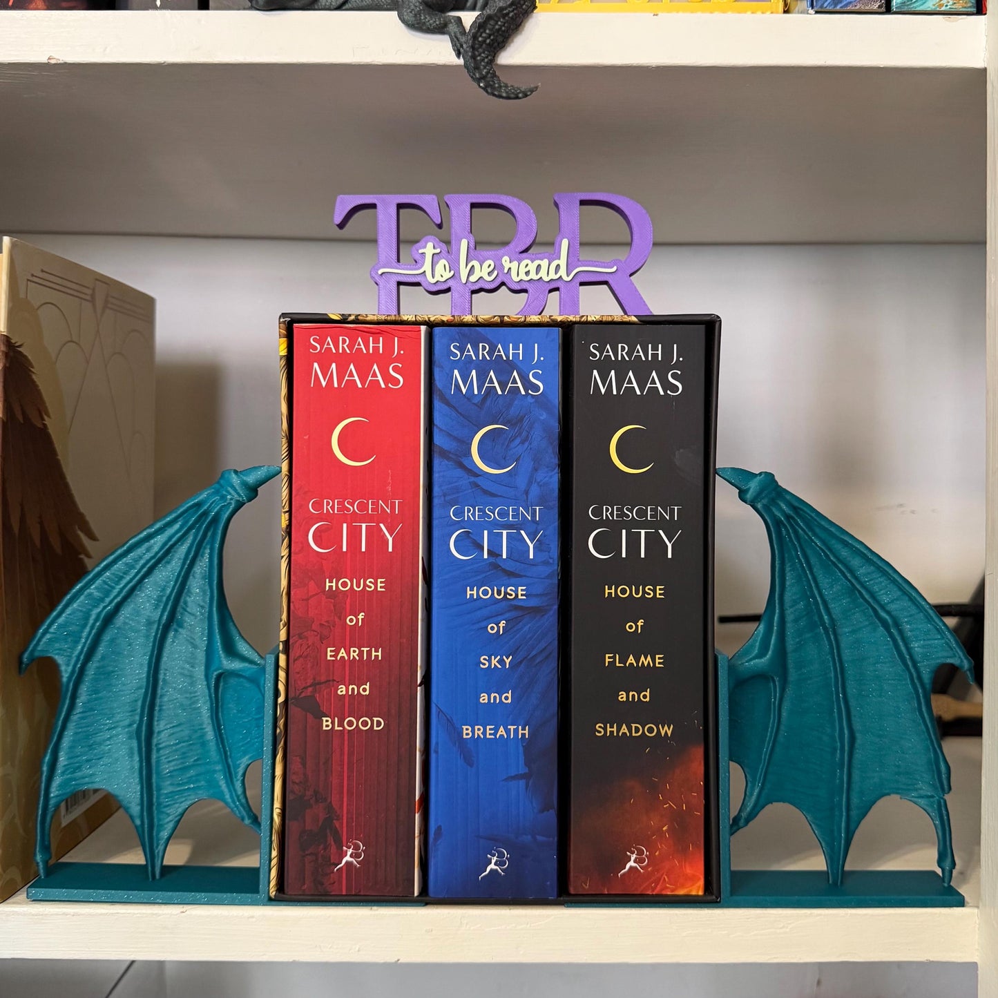 Wing Bookends | Bat Wings | Dragon Wings | Fantasy Bookshelf