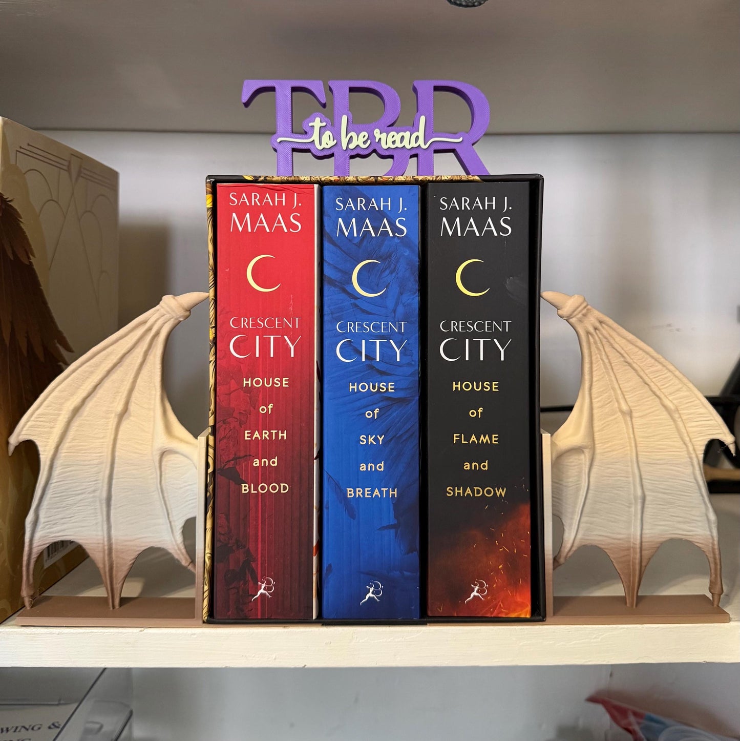 Wing Bookends | Bat Wings | Dragon Wings | Fantasy Bookshelf