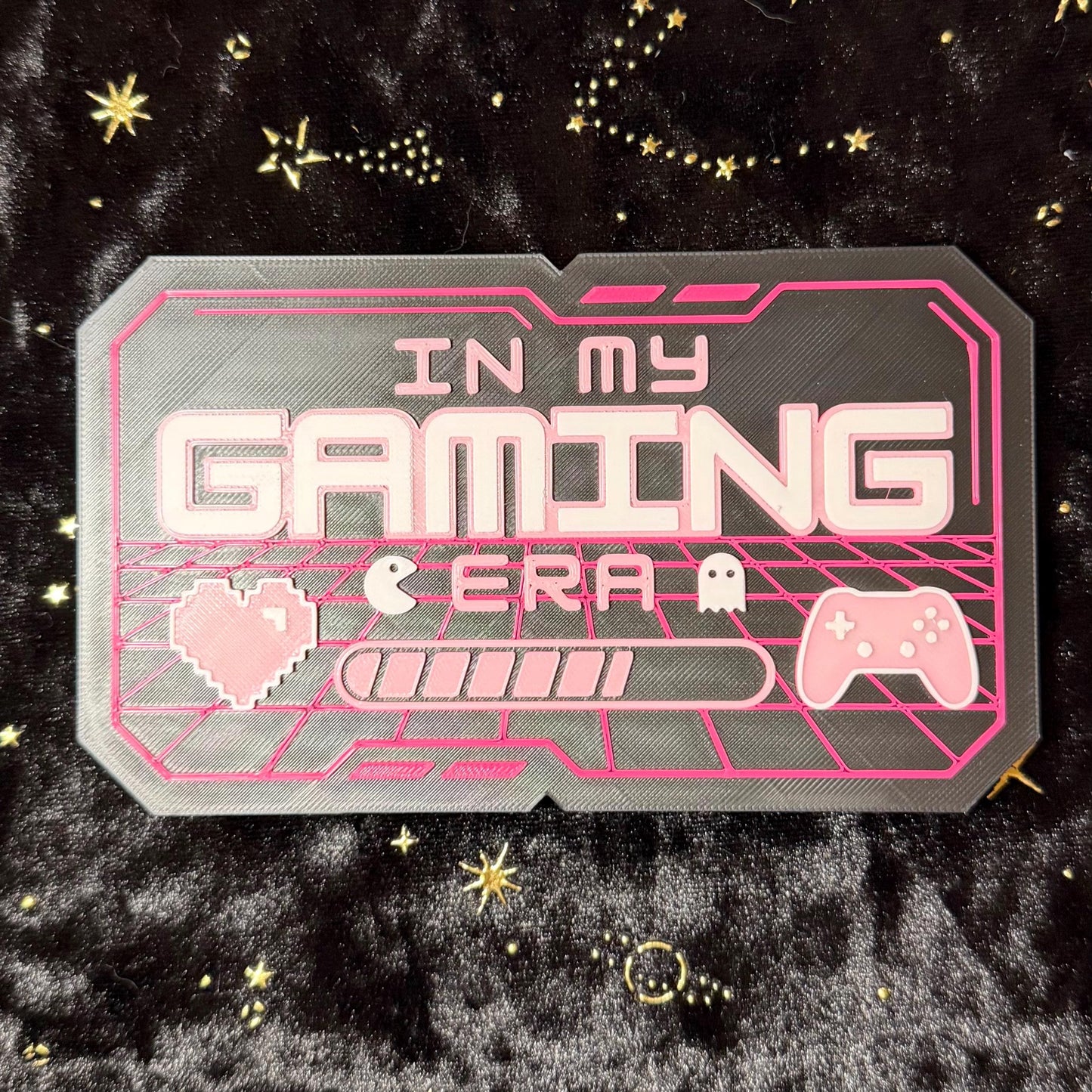 In My Gaming Era Ticket | Gamer Girl Desk Sign | Gaming Setup Bookshelf Decor
