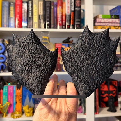 Wing Book Display | Bat Wings | Dragon Wings | Fantasy Bookshelf Home Decor