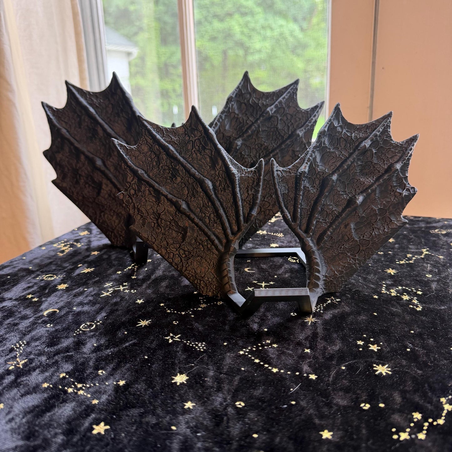 Wing Book Display | Bat Wings | Dragon Wings | Fantasy Bookshelf Home Decor