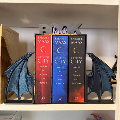 Wing Bookends | Bat Wings | Dragon Wings | Fantasy Bookshelf