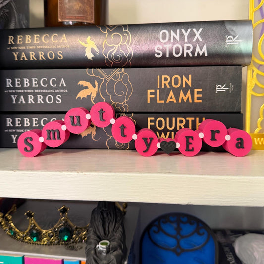 Smutty Era Friendship Bracelet Sign | Spicy Romance Bookshelf Decor | Bookish Shelf Sitter