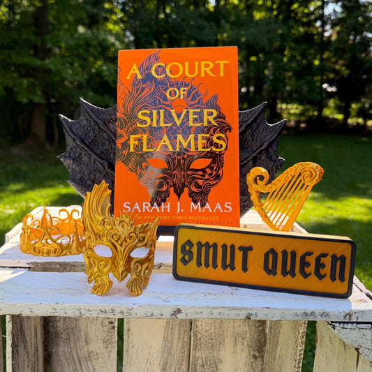 ACOTAR Inspired Dread Trove Decor | Mask, Crown, and Harp | Night Court Bookshelf