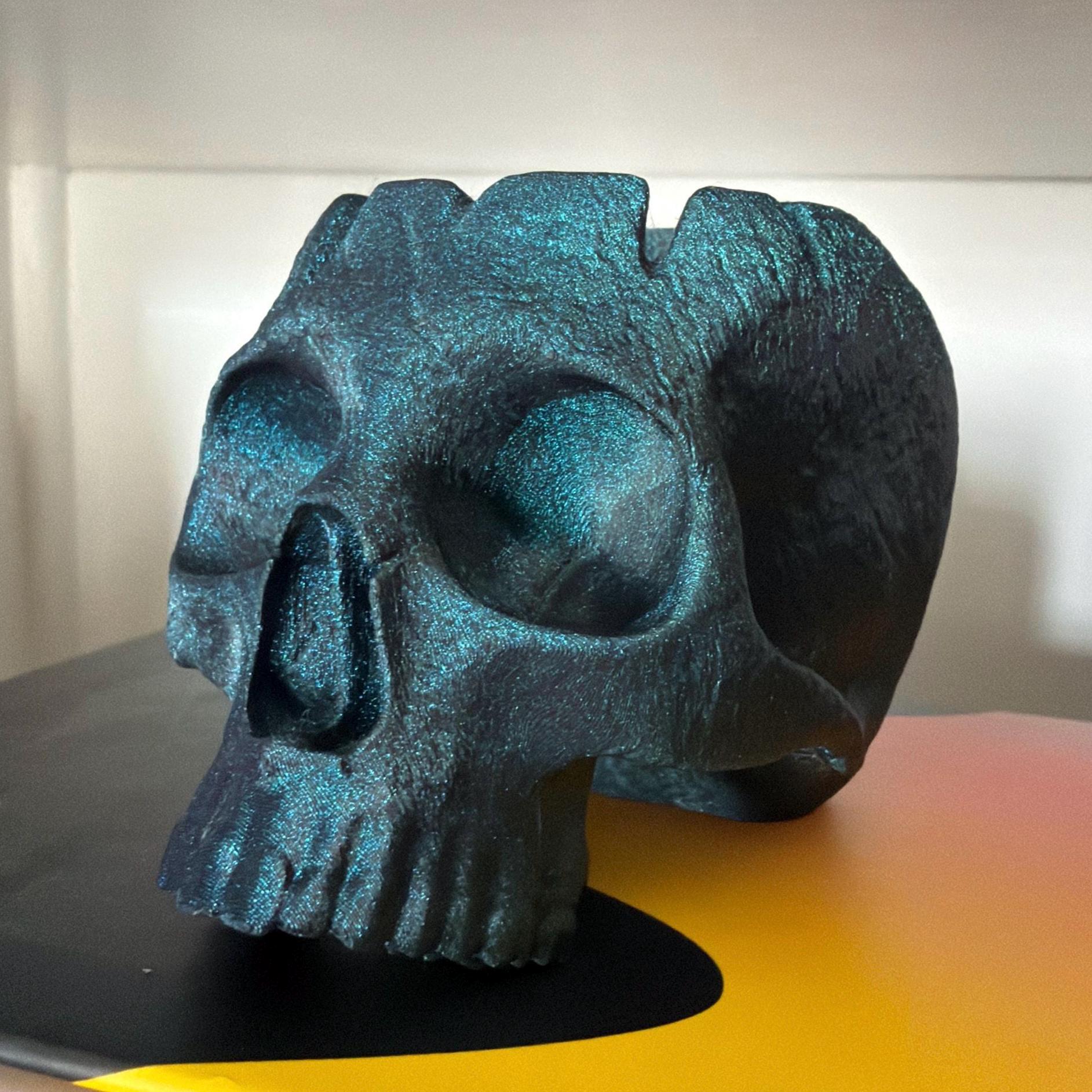 Gothic Skull Tealight Holder | Dark Academia Bookshelf Decor