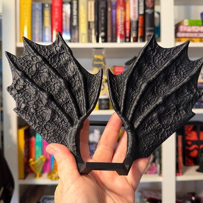 Wing Book Display | Bat Wings | Dragon Wings | Fantasy Bookshelf Home Decor