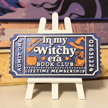 In My Witchy Era Book Club Ticket Bookshelf Sitter