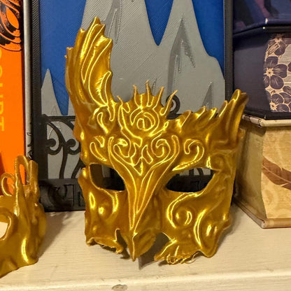 ACOTAR Inspired Dread Trove Decor | Mask, Crown, and Harp | Night Court Bookshelf