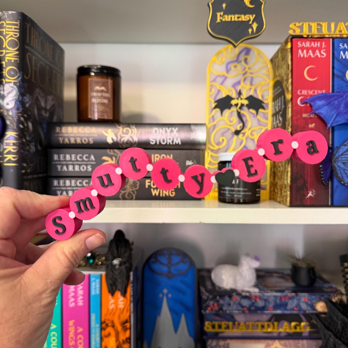 Smutty Era Friendship Bracelet Sign | Spicy Romance Bookshelf Decor | Bookish Shelf Sitter
