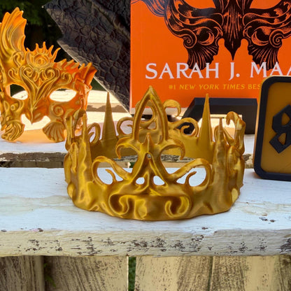 ACOTAR Inspired Dread Trove Decor | Mask, Crown, and Harp | Night Court Bookshelf