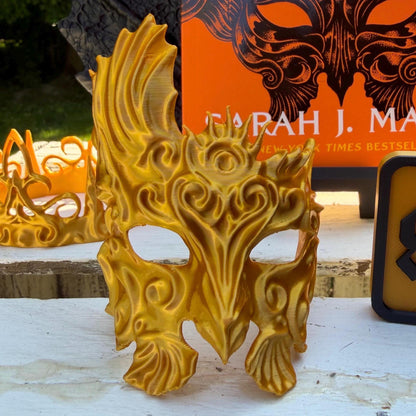 ACOTAR Inspired Dread Trove Decor | Mask, Crown, and Harp | Night Court Bookshelf
