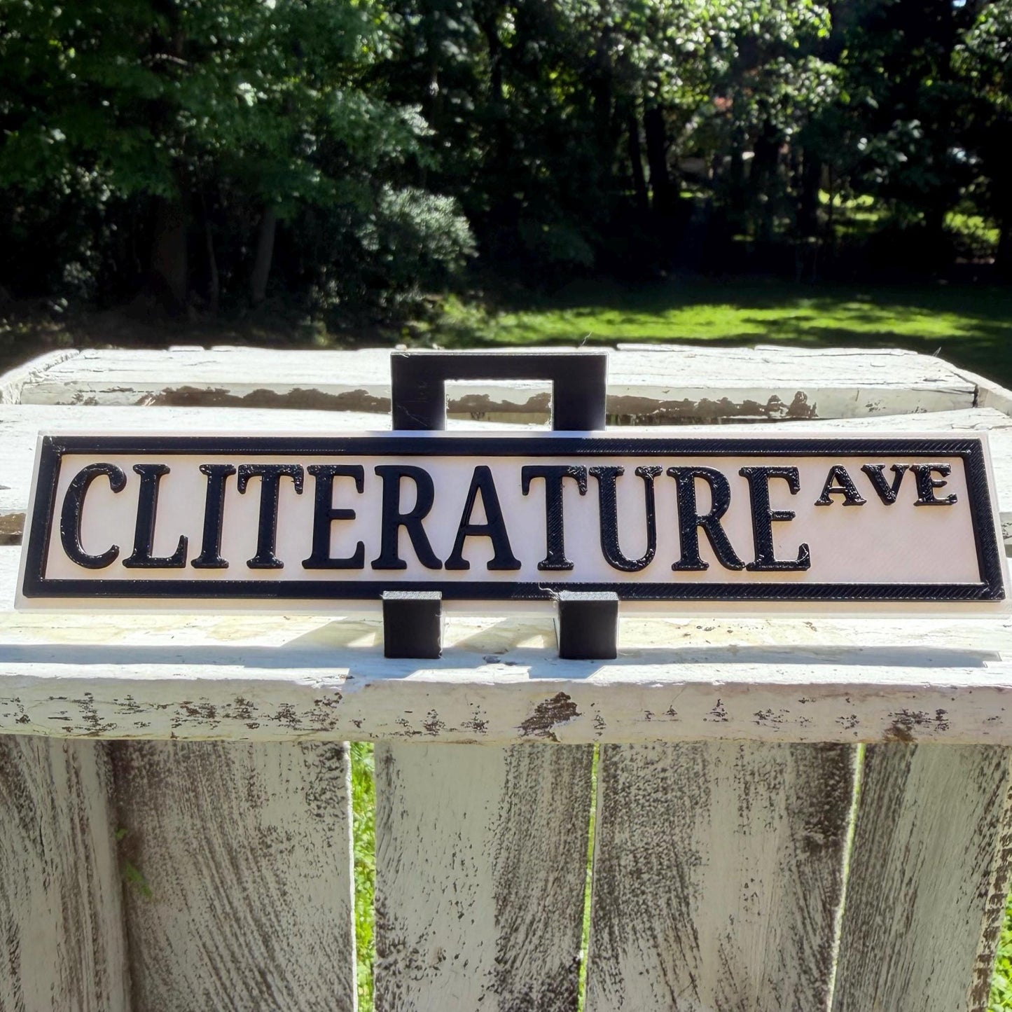 Cliterature Bookshelf Street Signs Bookcase Sign