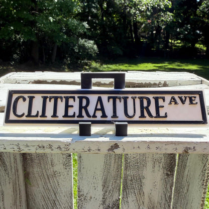 Cliterature Bookshelf Street Signs Bookcase Sign