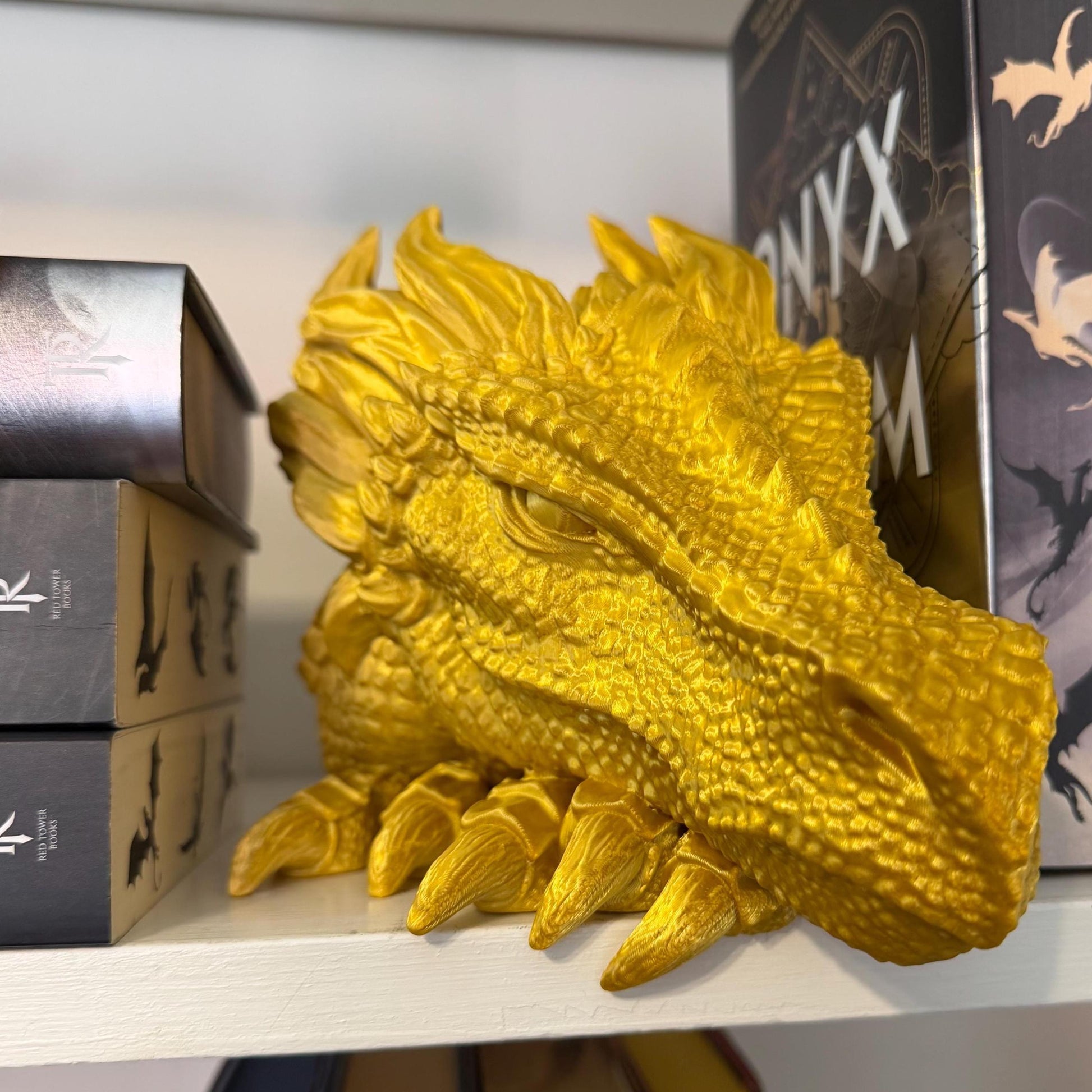 Dragon Book Nook | Fantasy Bookshelf Decor | Romantasy Library Insert