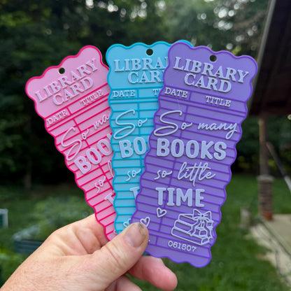 Library Card Wavy Bookmark