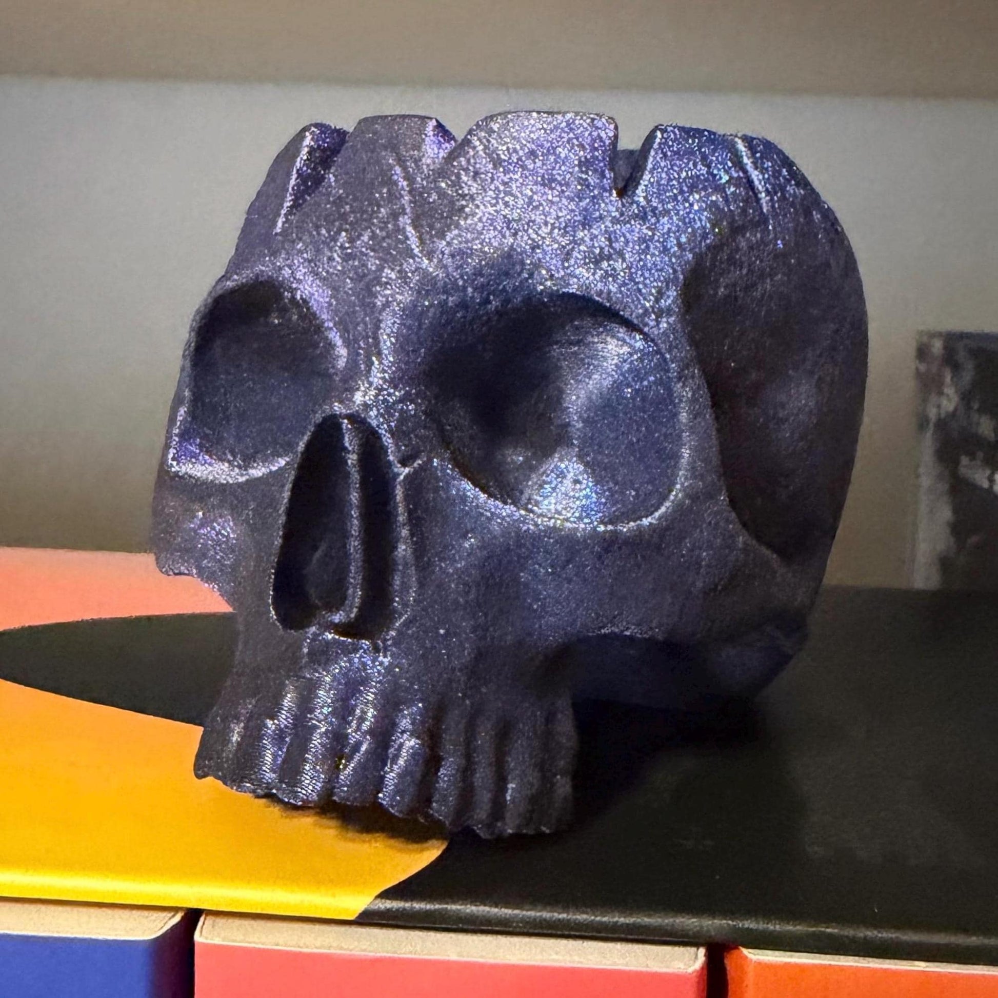 Gothic Skull Tealight Holder | Dark Academia Bookshelf Decor