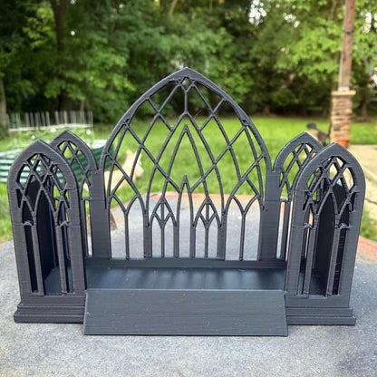 Gothic Cathedral Business Card Holder | Dark Professional Desk Decor | Vendor Market Booth | Custom Card Stand