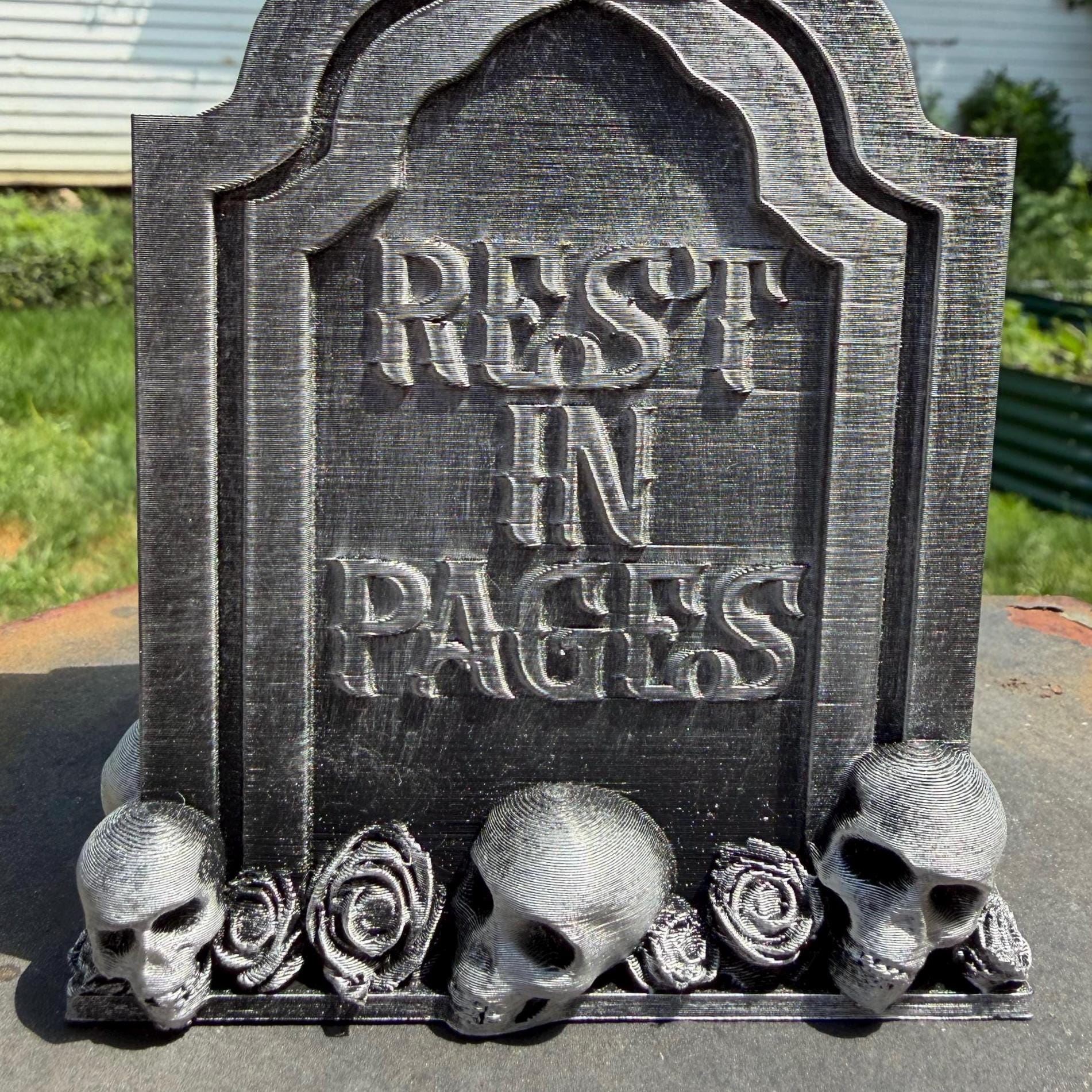 Read in Peace Gothic Tombstone Bookmark Holder