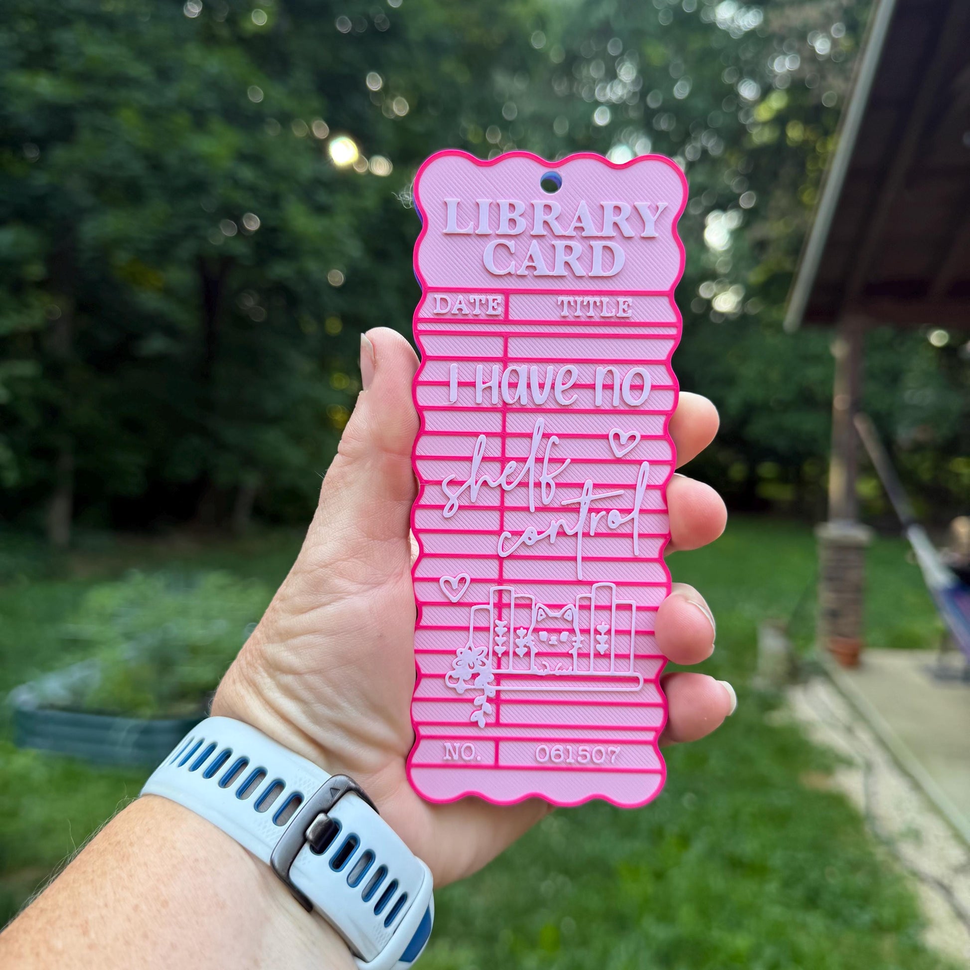 Library Card Wavy Bookmark